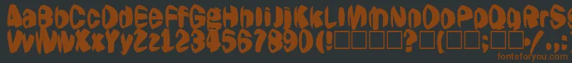Jestering Font – Brown Fonts on Black Background