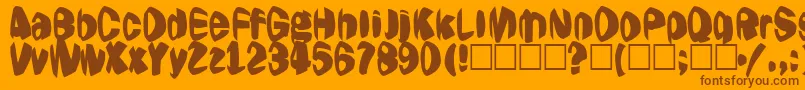 Jestering Font – Brown Fonts on Orange Background