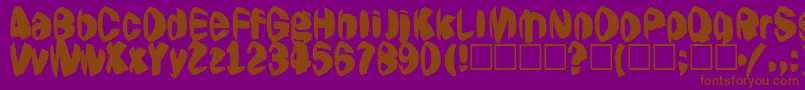 Jestering Font – Brown Fonts on Purple Background