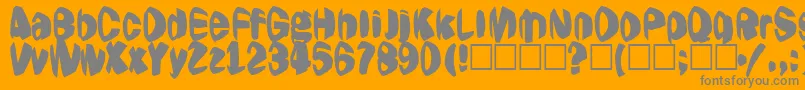 Jestering Font – Gray Fonts on Orange Background