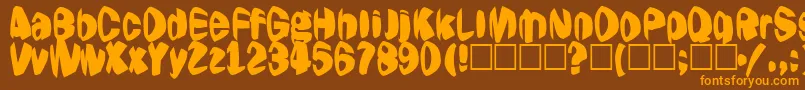 Jestering Font – Orange Fonts on Brown Background