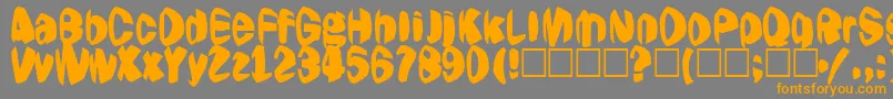 Шрифт Jestering – оранжевые шрифты на сером фоне