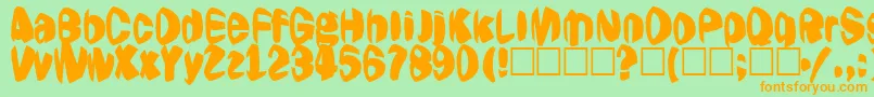 Jestering Font – Orange Fonts on Green Background