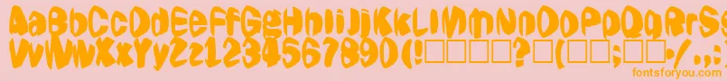 Jestering Font – Orange Fonts on Pink Background