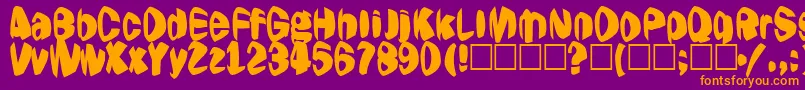 Jestering Font – Orange Fonts on Purple Background