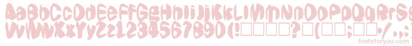 Jestering Font – Pink Fonts on White Background