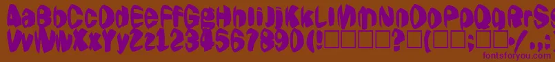 Jestering Font – Purple Fonts on Brown Background