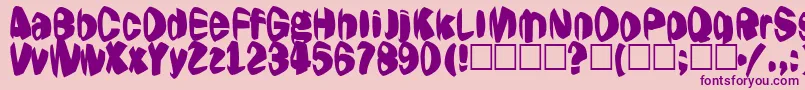 Jestering Font – Purple Fonts on Pink Background