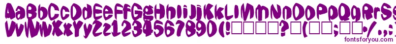 Шрифт Jestering – фиолетовые шрифты на белом фоне
