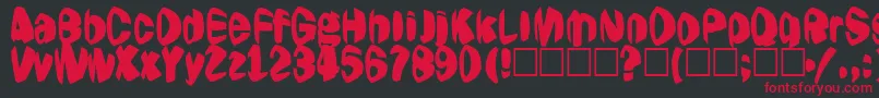 Jestering Font – Red Fonts on Black Background