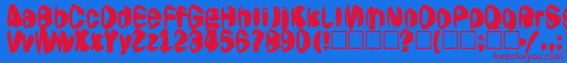 Шрифт Jestering – красные шрифты на синем фоне