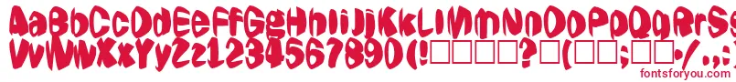 Шрифт Jestering – красные шрифты на белом фоне