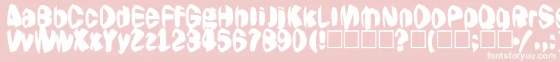 Jestering Font – White Fonts on Pink Background