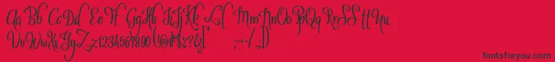 SybeliaDemo Font – Black Fonts on Red Background