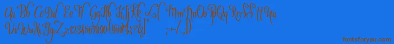 SybeliaDemo Font – Brown Fonts on Blue Background