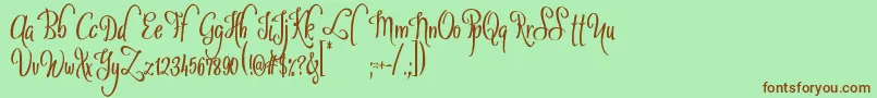 SybeliaDemo Font – Brown Fonts on Green Background