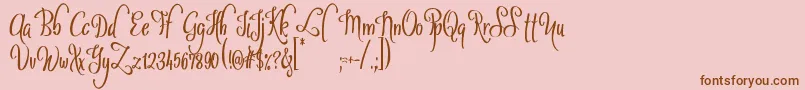 SybeliaDemo Font – Brown Fonts on Pink Background