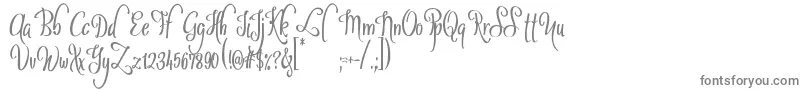 フォントSybeliaDemo – 白い背景に灰色の文字