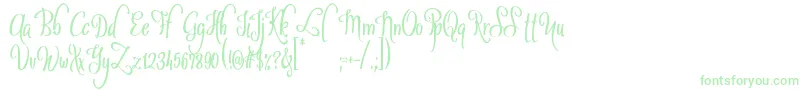 SybeliaDemo Font – Green Fonts on White Background