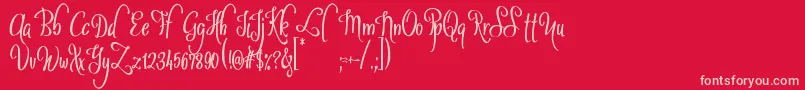 SybeliaDemo Font – Pink Fonts on Red Background