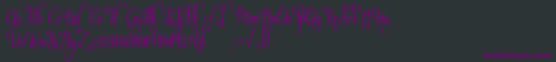 SybeliaDemo Font – Purple Fonts on Black Background