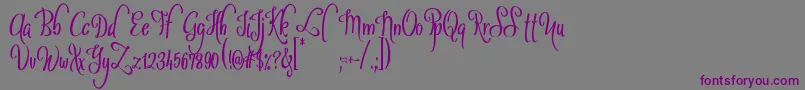 SybeliaDemo Font – Purple Fonts on Gray Background