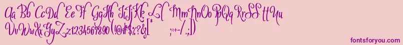 SybeliaDemo Font – Purple Fonts on Pink Background