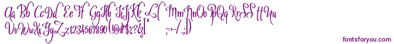 SybeliaDemo Font – Purple Fonts on White Background