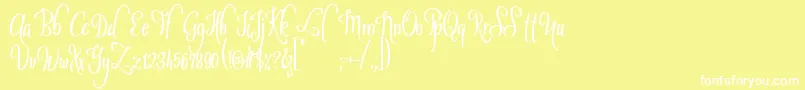 SybeliaDemo Font – White Fonts on Yellow Background