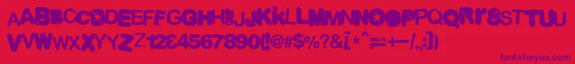 Malgecitootf Font – Purple Fonts on Red Background