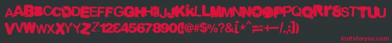 Malgecitootf Font – Red Fonts on Black Background