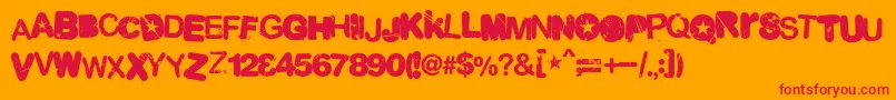 Malgecitootf Font – Red Fonts on Orange Background