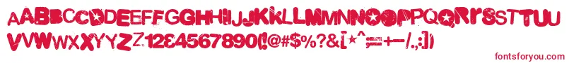 Malgecitootf Font – Red Fonts on White Background