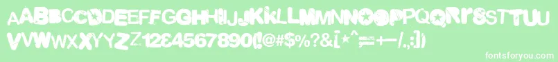 Malgecitootf Font – White Fonts on Green Background