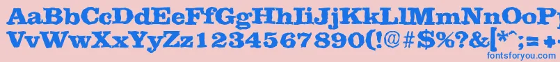 ClarerandomHeavy Font – Blue Fonts on Pink Background