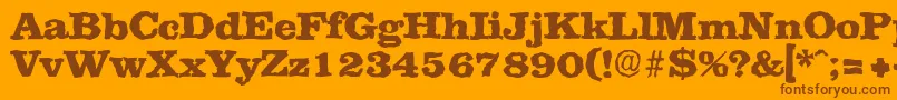ClarerandomHeavy Font – Brown Fonts on Orange Background