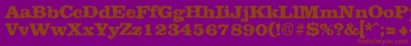 ClarerandomHeavy Font – Brown Fonts on Purple Background