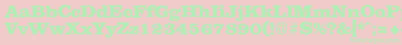 ClarerandomHeavy Font – Green Fonts on Pink Background