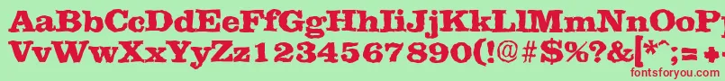 ClarerandomHeavy Font – Red Fonts on Green Background