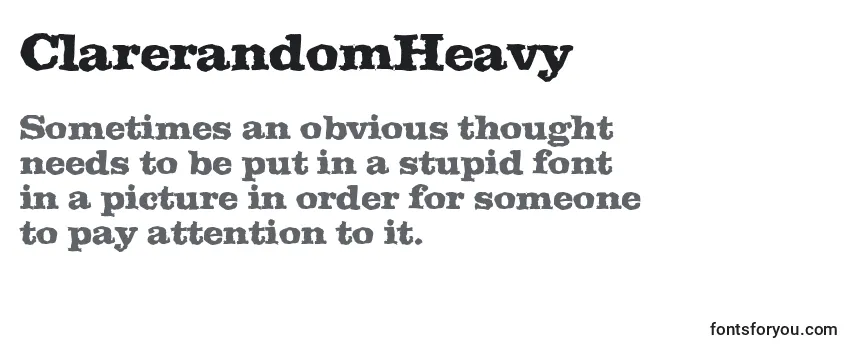 Review of the ClarerandomHeavy Font