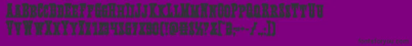 Texasrangerbold Font – Black Fonts on Purple Background