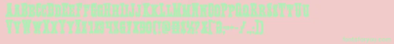 Texasrangerbold Font – Green Fonts on Pink Background