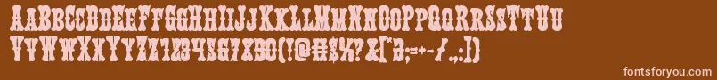 Texasrangerbold Font – Pink Fonts on Brown Background