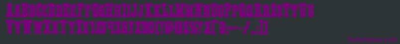Texasrangerbold Font – Purple Fonts on Black Background