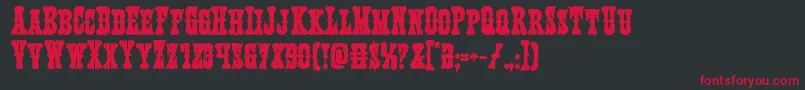 Texasrangerbold Font – Red Fonts on Black Background