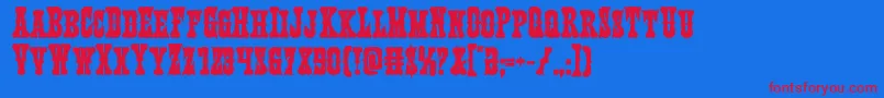 fuente Texasrangerbold – Fuentes Rojas Sobre Fondo Azul