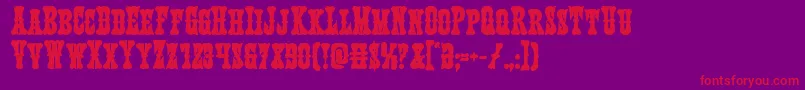 Шрифт Texasrangerbold – красные шрифты на фиолетовом фоне