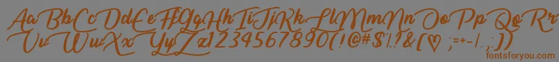 LiarScriptTtf Font – Brown Fonts on Gray Background