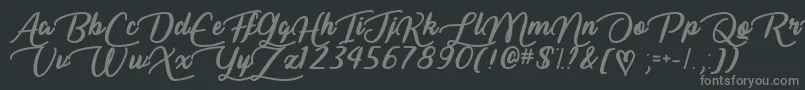 LiarScriptTtf Font – Gray Fonts on Black Background