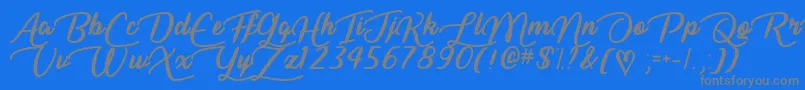 LiarScriptTtf Font – Gray Fonts on Blue Background